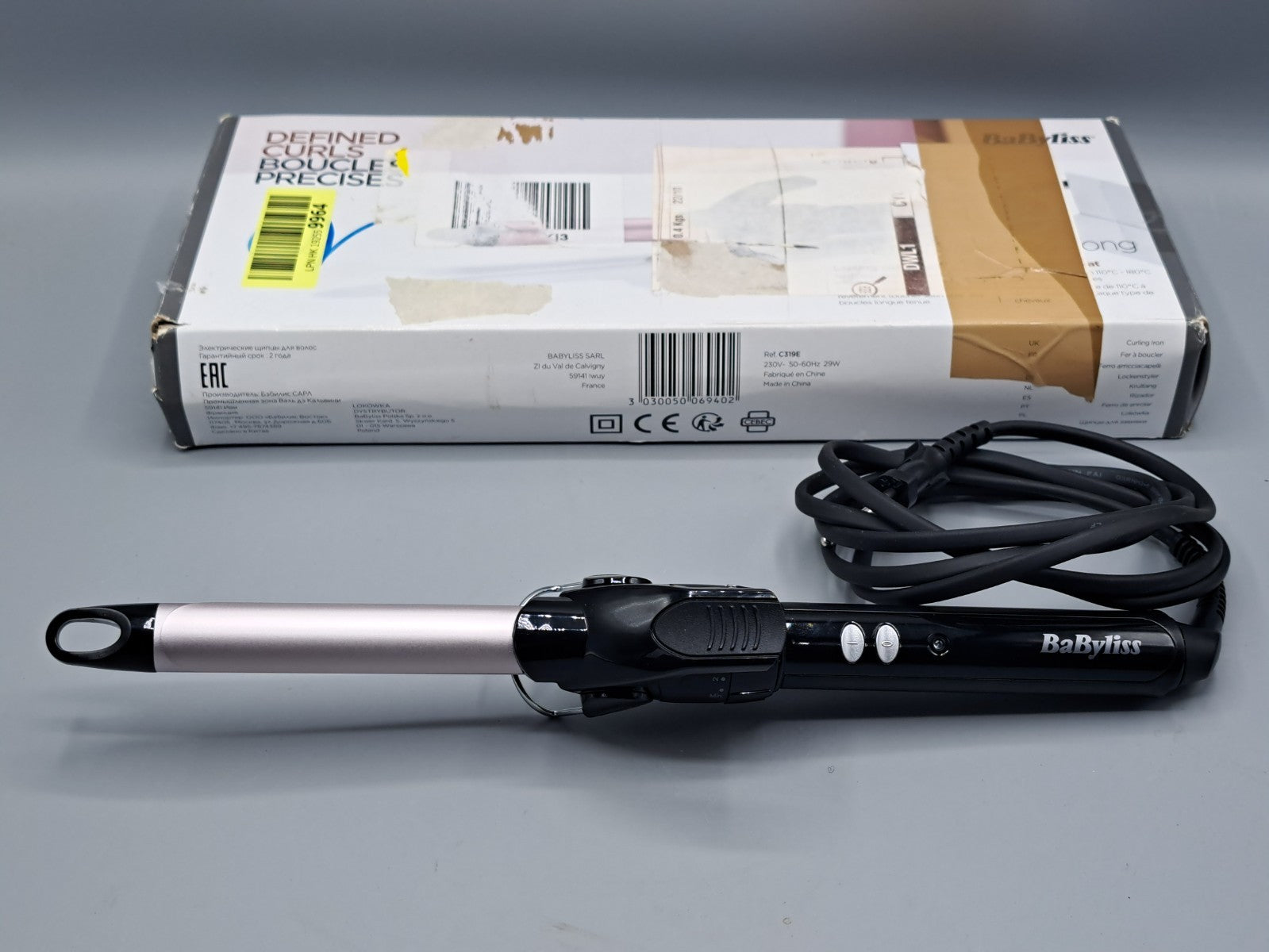 BaByliss C332E Lockenstab Schwarz/Rosa